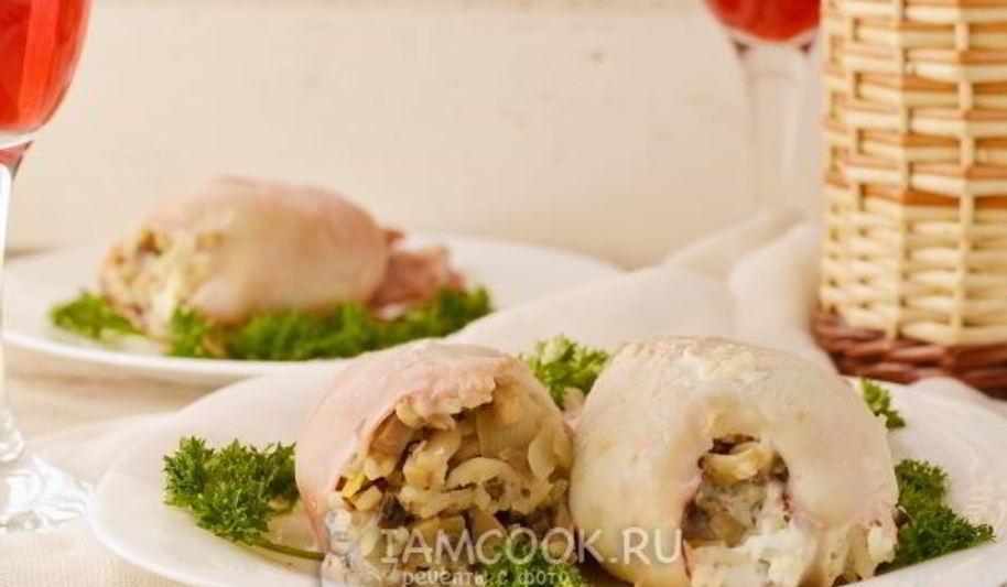 Рецепт фаршированных кальмаров в духовке