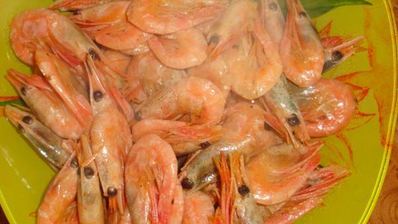 креветки с чесноком