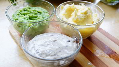 морской окунь с картофельным стумпом