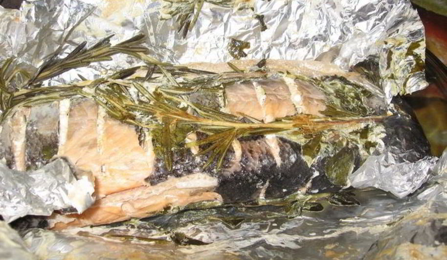 Рецепт роскошной семги в еловой руколе я тебя люблю