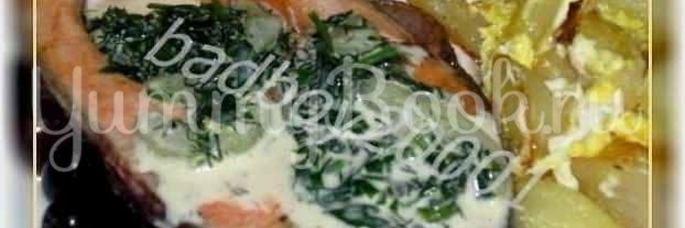 Рыба под огуречным соусом