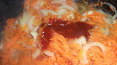 рыба под овощами в фольге