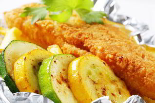 Рыба с кабачками запеченная в духовке