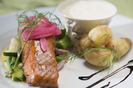 Семга с картошкой в духовке