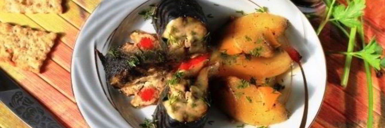 Скумбрия в духовке с картошкой