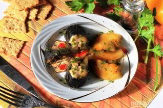 Скумбрия в духовке с картошкой