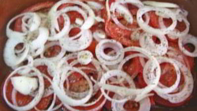 скумбрия в духовке с помидорами