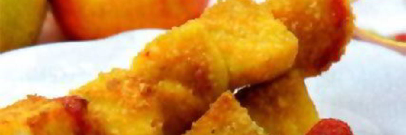 Фруктовые шашлычки в кляре