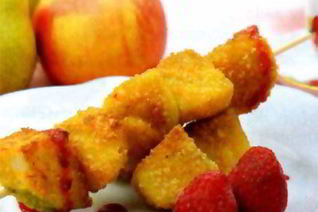 Фруктовые шашлычки в кляре