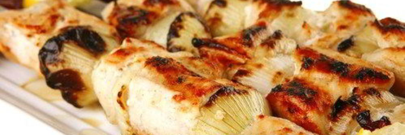 Куриные шашлыки в лимонном маринаде с шафраном