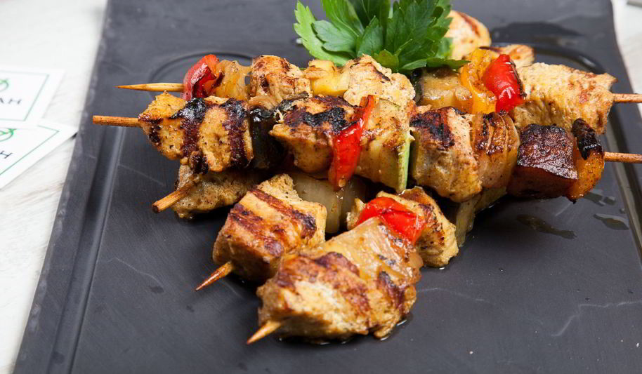 Рецепт шашлыка из куриных грудок с овощами