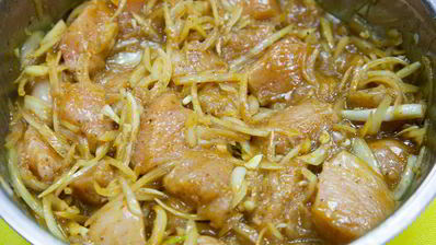 шашлык из куриных грудок с овощами