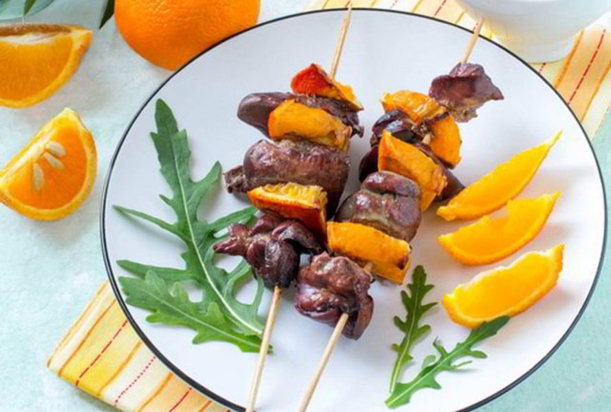 Шашлык из свинины с апельсином и специями