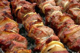 Шашлык из телятины по-узбекски