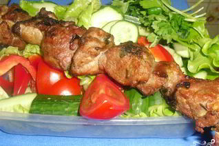 Шашлык с киви