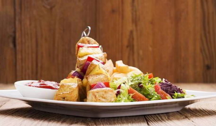 Рецепт шашлыка с овощами и карпачо из говядины