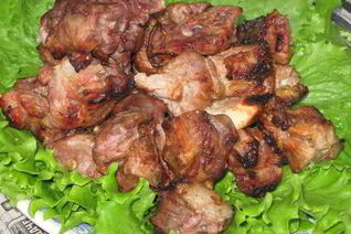 Шашлык в красном вине