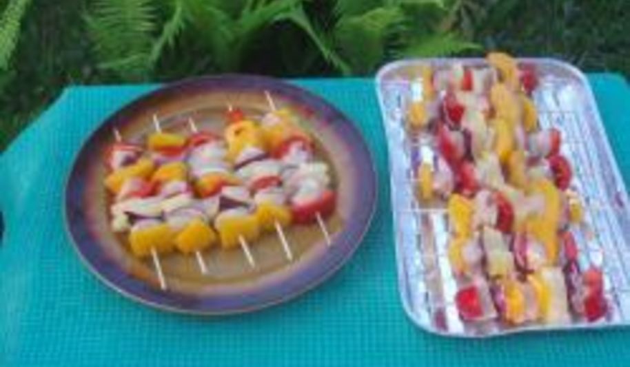 Рецепт экзотического шашлыка из курицы