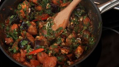 закуска к шашлыку из баклажанов и сулугуни