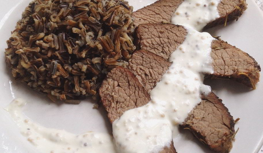 Рецепт говяжьего стейка с соусом из хрена