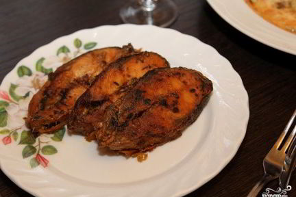 Стейк из горбуши в духовке