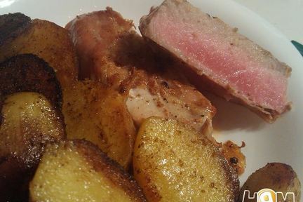 Стейк из тунца с прошутто