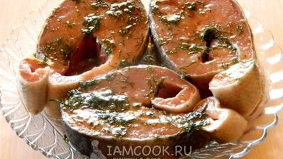 стейки кеты в духовке