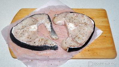 жареные стейки акулы