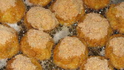 рисовые овощные тефтельки с белыми грибами