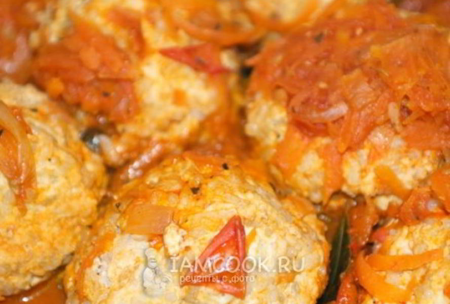 Тефтели из индейки с рисом