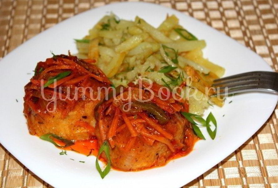 Тефтели из морепродуктов с овощами