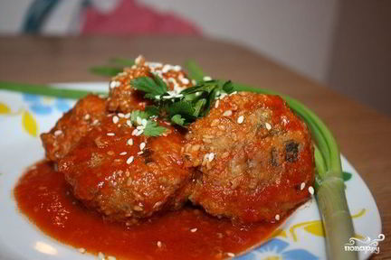 Тефтели с овощами в мультиварке