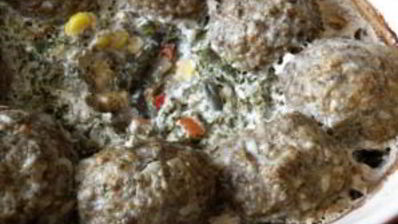 тефтели с овощами в сливках