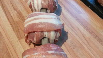 тефтели в беконе с начинкой из моцареллы