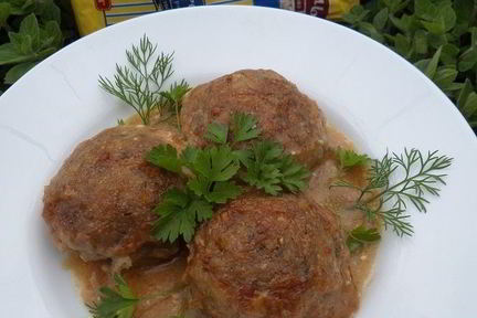 Запеченные рисово-рыбные тефтели