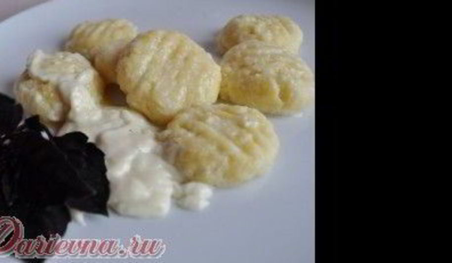 Рецепт творожных ньокков со сливочным соусом