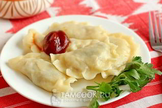 Постные вареники с картошкой и грибами