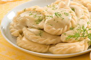 Вареники с картофелем и зеленью