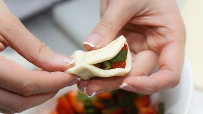 вареники с клубникой