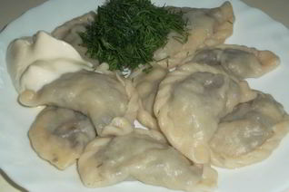 Вареники с шампиньонами