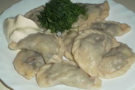 Вареники с шампиньонами