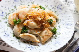 Жареные вареники с картошкой