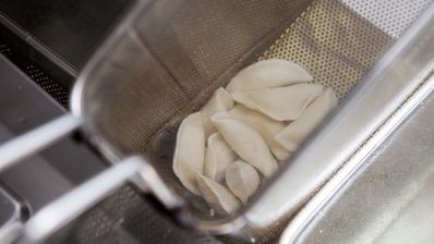 жареные вареники с картошкой