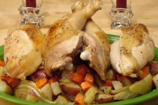 Куриное жаркое с овощами