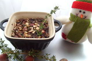 Жаркое из грибов, каштанов и фундука