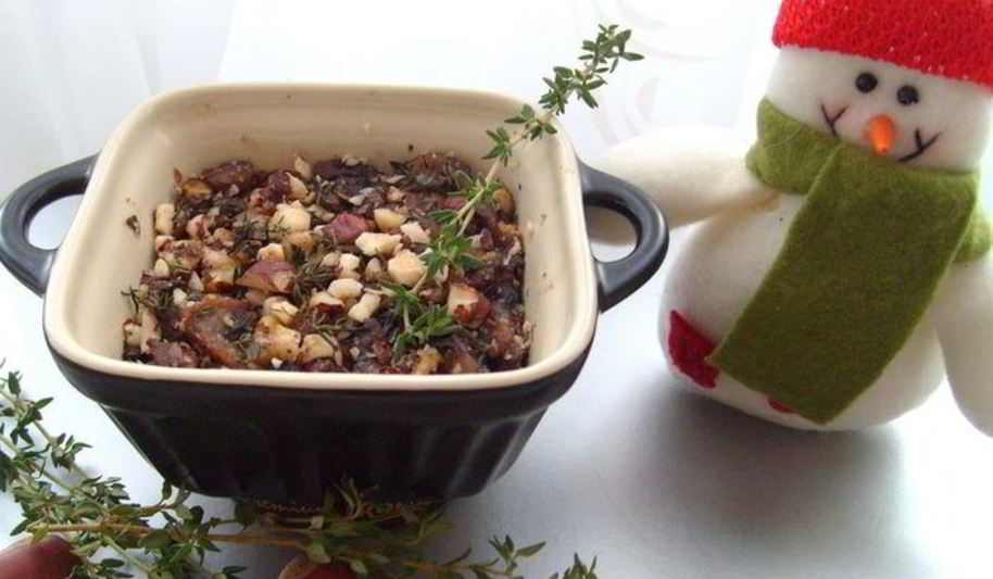 Рецепт жаркого из грибов, каштанов и фундука