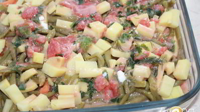 жаркое из индейки со стручковой фасолью