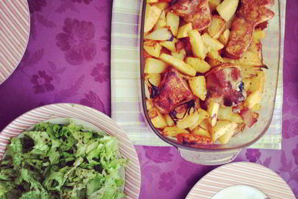 Жаркое из свинины с картошкой