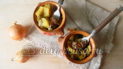 жаркое из свинины в горшочках