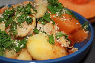 Жаркое с тыквой